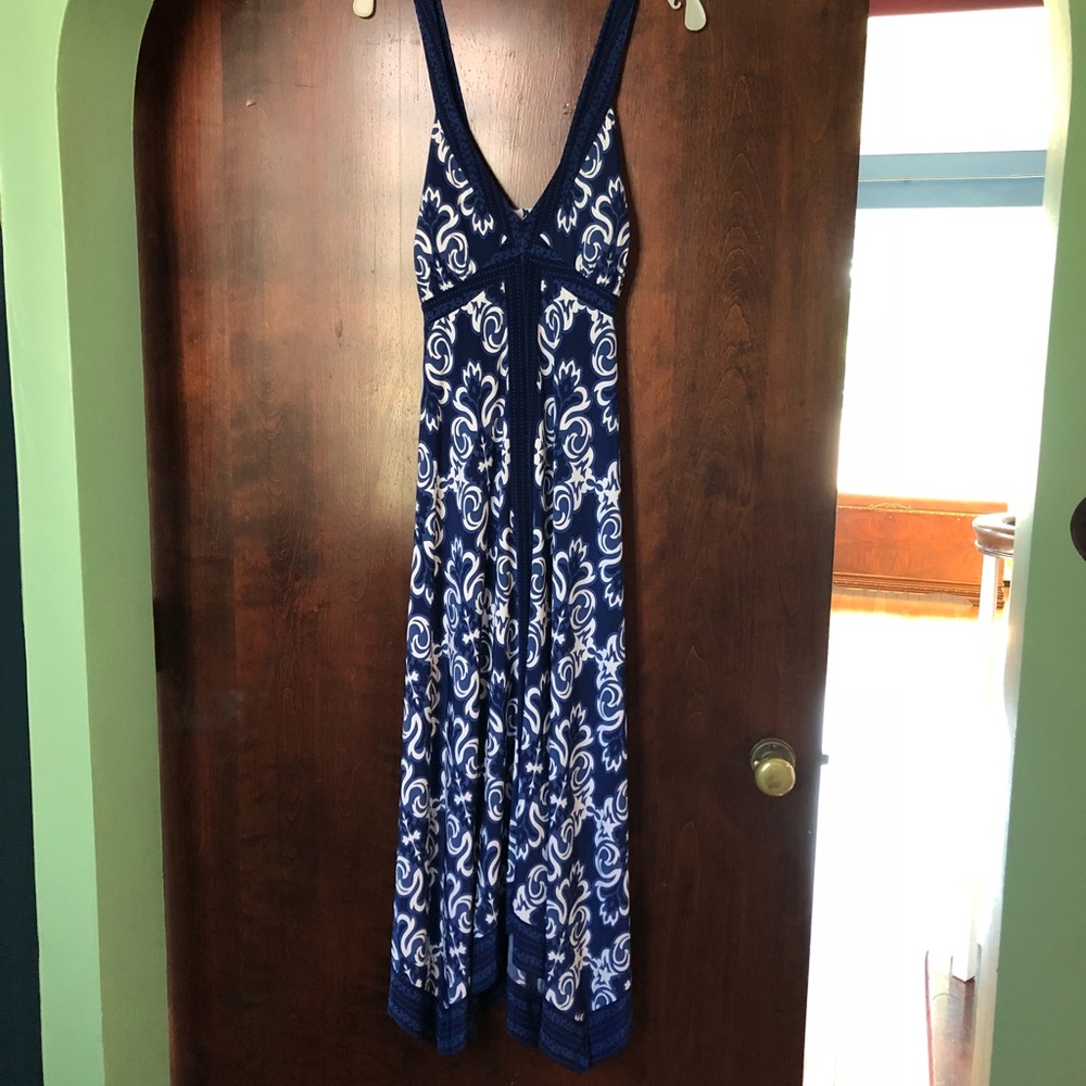 I.N.C. handkerchief hem maxi dress size L
